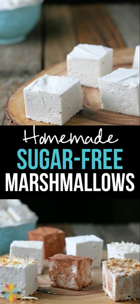 Marshmallow Without Gelatin, How To Make Marshmallows Without Gelatin, Homemade Marshmallows Without Gelatin, Healthy Marshmallows, Sugar Free Marshmallows, Munchies Recipes, Homemade Marshmallow Recipe, Marshmallow Recipe, Weight Watcher Desserts