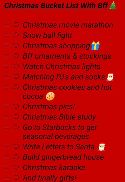 Things To Do When Its Christmas, Cute Couple Things To Do For Christmas, Christmas Bucket List For Best Friends, Things To Do To Get Ready For Christmas, Christmas Activities To Do With Your Best Friend, Fun Things To Do At Christmas Party, Things To Do With Your Friends For Christmas, Things To Do With Your Boyfriend For Christmas, Things To Do With Your Bf During Christmas