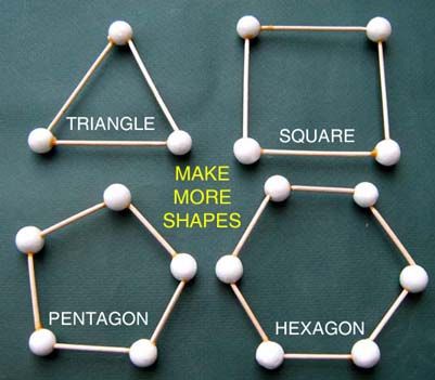 Toothpick shapes with marshmallows. could do this with both 2D and 3D shapes. Maluchy Montessori, 2d And 3d Shapes, Math Geometry, 3d Shapes, E Mc2, Homeschool Math, Numeracy, First Grade Math, 3rd Grade Math