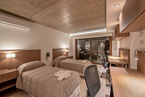 Gallery of STUDENT RESIDENCE / Z+BCG ARQUITECTOS - 10 Two Beds Bedroom, Student Dormitory Room, School Common Room, Boarding School Dorm Aesthetic, Luxury Dorm Room, Student Residence, Le Rosey, Dormitory Room, School Building Design