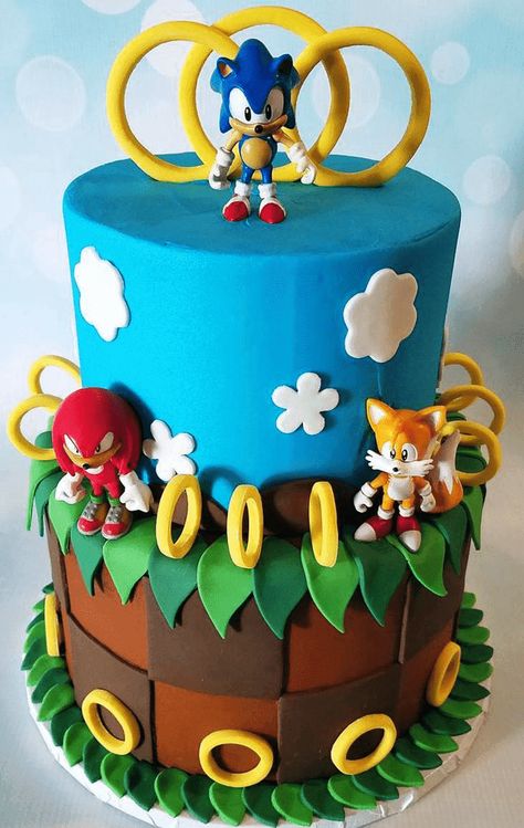 Sonic The Hedgehog Birthday Cake, Hedgehog Birthday Cake, Sonic Birthday Cake, Sonic The Hedgehog Cake, Sonic Cake, Hedgehog Cake, 7th Birthday Cakes, Sonic Birthday Parties, 6th Birthday Cakes