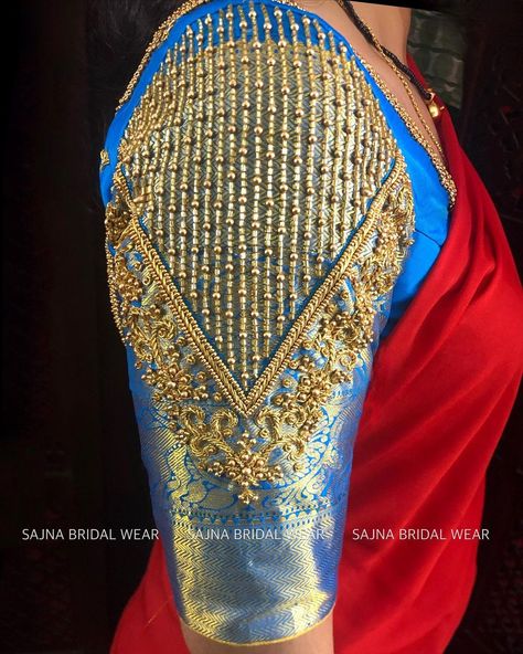 Blouse Maggam Work, Blue Blouse Designs, Latest Bridal Blouse Designs, Maggam Work Blouse, Latest Blouse Designs Pattern, Best Blouse Designs, Aari Blouse, Latest Model Blouse Designs, Cutwork Blouse Designs