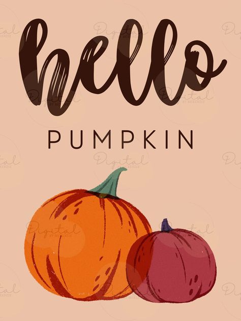 "DIGITAL PRODUCT! WATERMARK WILL NOT BE ON FINAL PRODUCT AFTER PURCHASE! \"Hello Pumpkin\" digital poster. Great for printing and framing!" Hello Pumpkin Wallpaper, Office Decor Simple, Fall Cups, Pumpkin Wallpaper, Autumn Home Decor, Fall Fest, Hello Pumpkin, Phone Stuff, Digital Poster