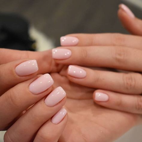 Squoval Acrylic Nails, Light Pink Acrylic Nails, Pale Nails, Spring Nails Art, Pink Wedding Nails, Pale Pink Nails, Squoval Nails, Pink Gel Nails, Light Pink Nails