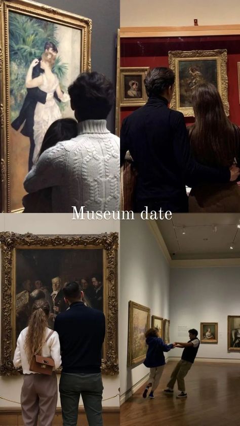 Date In Museum Aesthetic, Couple At Museums, Couples Museum Aesthetic, Couple Outing Ideas, Ideal Date Aesthetic, Museum Dates Aesthetic, Art Museum Date Aesthetic, Perfect Boyfriend Aesthetic, Museum Couple Photos