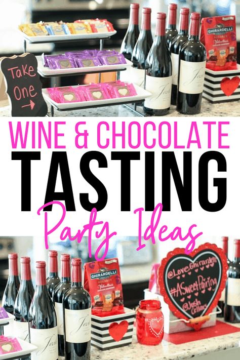 includes wine and chocolate pairing ideas, party decor and tips! #Wine #Chocolate #ChocolateParty #WineParty #Tips #Party Chocolate Tasting Party, Hot Fudge Cake, Chocolate Tasting, Wine And Chocolate, Hot Chocolate Fudge, Wine Recommendations, Chocolate Pairings, Slow Cooker Desserts, Girls Night In