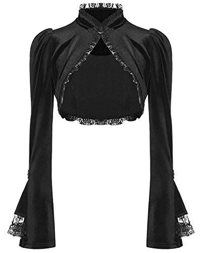 Punk Rave Pyon Womens Gothic Lolita Velvet Bolero Shrug Black Lace VTG Cardigan Punk Rave Velvet Bolero, Oc Dress, Shrug Top, Pirate Outfit, Bolero Shrug, Shrugs And Boleros, Gothic Clothes, Gothic Steampunk, Punk Rave