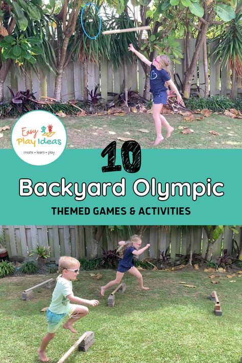 Transform your backyard into an Olympic arena with these fun and easy DIY games for kids! From hurdle races to paper plate discus, these activities are perfect for keeping kids active and excited about the Olympic Games. Gather your young athletes and host your own version of the games using these creative ideas for inspiration. Whether you're a parent at home or a teacher in the classroom, these DIY game ideas will inspire Olympic-themed fun and provide hours of entertainment. Mini Olympics For Kids Outdoor Games, Olympic Themed Games, Diy Outdoor Games For Kids, Olympics For Kids, Diy Games For Kids, Ancient Greek Olympic Games, Backyard Olympics, Diy Outdoor Games, Kids Outdoor Games