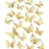 Gold Butterfly Decorations, Stickers For Birthday, Butterfly Room Decor, Butterfly Cupcake Toppers, 3d Butterfly Wall Decor, Butterfly Party Decorations, Butterfly Room, Butterfly Wall Decals, Butterfly Decal