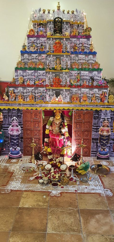 Arangetram Decor, Science Exhibition Projects, Bommala Koluvu, Ganpati Decor, Golu Dolls, Pooja Decor, Pooja Decoration, Ganpati Decoration At Home, Diwali Decorations At Home