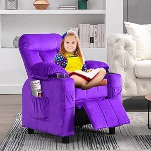 Toddler Recliner Chair, Toddler Sofa Chair, Baby Recliner, Purple Kitchen Accessories, Purple Girls Bedroom, Toddler Sofa, Kids Recliners, Kids Recliner Chair, Baby Sofa