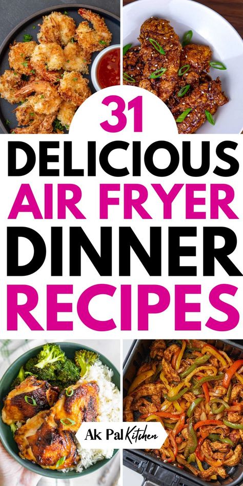 Air fryer dinner recipes are a game changer for weeknight meals. Try quick and easy air fryer meals that are perfect for meal prep or family service. From air fryer chicken recipes to vegan dinner ideas, there's something for everyone. These healthy air fryer dinner ideas are great for those on a budget, with low-carb and gluten-free dinners. Get inspired with simple air fryer recipes that save time without compromising on flavor! Must try these simple easy family friendly dinner recipes. Dry Fryer Recipes, Chicken Air Fryer Meals, Air Fryer Recipes Mexican Food, Air Fryer Stove Recipes, Sit Fryer Recipes, Frigidaire Oven Air Fryer Recipes, Quick Easy Healthy Air Fryer Recipes, Air Fryer Dinner Ideas Family, Air Fryer Family Recipes