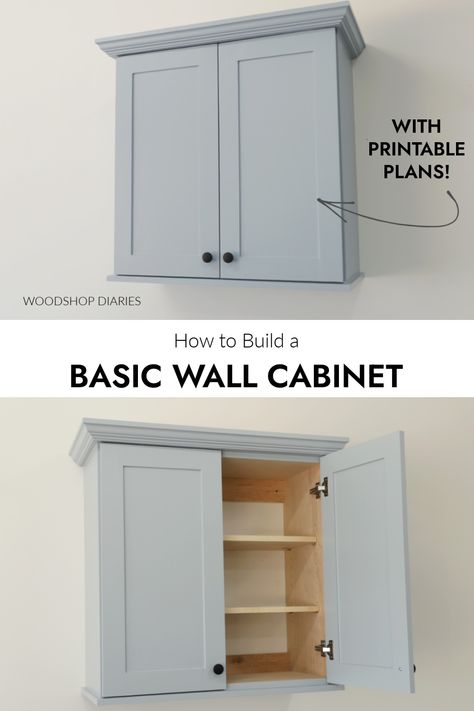 DIY Bathroom Wall Cabinet Diy Cabinet Above Toilet, Diy Bathroom Cabinet Build, How To Build A Wall Cabinet, Diy Wall Mounted Cabinet, How To Build Wall Cabinets, Diy Over Toilet Cabinet, Diy Bathroom Wall Cabinet, Diy Wall Cabinet How To Build, How To Build Kitchen Cabinets