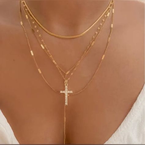 Hoco Inspo, Formal Necklace, Cross Necklace For Women, Cross Pendent, Cross Shape, Simple Cross, Party Dresses Online, Trending Necklaces, 2024 Christmas