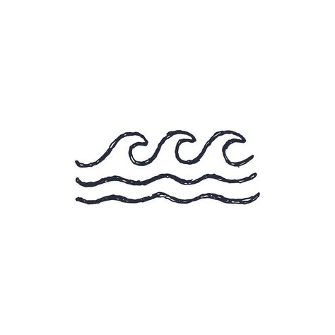 Making waves Minimalistic Drawings, Wave Drawing, Minimalist Drawing, Small Drawings, Waves Tattoo, Pola Sulam, Little Doodles, Mini Drawings, Cute Easy Drawings