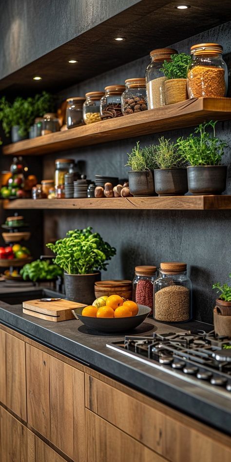 Cooks Dream Kitchen, Kitchen Black Walls, Man Kitchen, Galley Kitchen Ideas, Epoxy Countertops, Diy Remodeling, Galley Kitchens, Galley Kitchen, Kitchen Inspiration Design