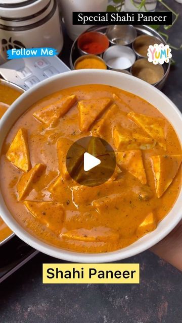 Janki Rasoi on Instagram: "Shahi Paneer Recipe 😋
.
.
.
#shahipaneer #paneer #recipe #cooking #tasty #reelsinstagram" Paneer Sabzi, Shahi Paneer Recipe, Shahi Paneer, Healthy Eating Meal Plan, Whole Spices, Paneer Recipe, Red Chilli Powder, Paneer Recipes, Coriander Powder