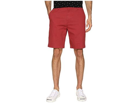 Dockers 9.5 Stretch Perfect Short (Bank Red Stretch) Men's Shorts. Cleverly crafted in a range of timeless and bold tones  the Dockers Perfect Shorts are a gentleman's best friend. These classic-fit shorts are crafted from a lightweight twill woven with added stretch for a comfortable all-day wear  making it practically perfect everyday shorts. D3 Classic fit sits naturally at the waist  is eased through seat and thigh. Flat-f #Dockers #Apparel #Bottom #Shorts #Red Practically Perfect, Men's Shorts, Red Shorts, Perfect Man, Free Clothes, Workout Shorts, Welt Pocket, Short Outfits, Mens Shorts