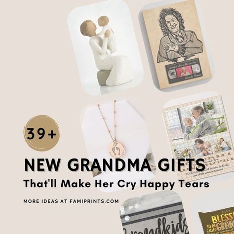 Becoming a new grandma is a significant milestone worth celebrating. So if you're searching for a thoughtful gift for a first-time grandmother, be sure to check out the below list of new grandma gifts. We'll get you covered with anything you want, from the simplest gift idea to the most sophisticated one. Let's dive right in! #bestgiftsfornewgrandma #giftsforgrandmatobe #newgrandmagiftideas Best Gifts For New Grandmas, New Grandma Kit, Grandma To Be Gifts, Jewelry For Grandma, Gifts For A New Grandma, 1st Time Grandma Gifts, First Time Grandma Gifts Ideas, Gifts For First Time Grandma, Gifts For New Grandma First Time