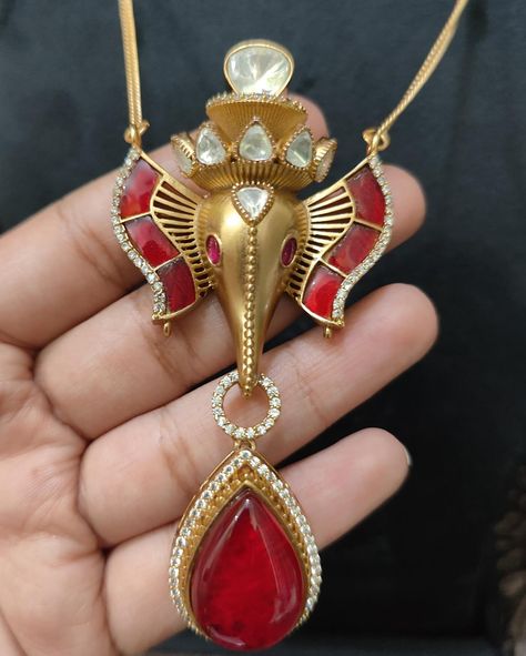 New Ganpati Pendant with lovely Earrings. #pendant #pendantearrings #premiumjewelry #luxuryjewelry #tribeamarpali #silverjewelry #handmadejewelry Ganpati Pendant, Color Stones Jewelry, Fancy Jewelry Necklace, Stone Jewellery, Colour Stone, Fancy Necklace, Earrings Pendant, Elephant Pendant, Fancy Jewelry