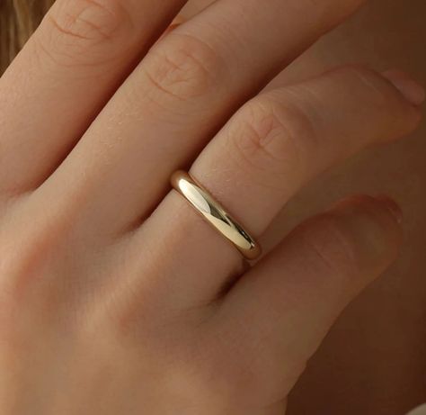 Simple Thick Gold Wedding Band, Small Gold Wedding Band, Modern Classic Wedding Ring, Gold Female Wedding Band, Plain Gold Wedding Ring, Classic Wedding Bands Women, Plain Gold Rings Women, Plain Rings Gold For Women, Delicate Gold Wedding Bands