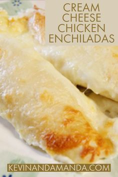 White Enchilada Sauce, Enchiladas Potosinas, Cream Cheese Enchiladas, Cream Cheese Chicken Enchiladas, Easy Chicken Enchilada Recipe, Cheesy Chicken Enchiladas, White Chicken Enchiladas, Beef Ground, Creamy Chicken Enchiladas