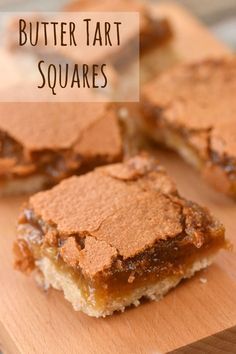 Butter Tart Recipe, Butter Tart Squares, Canadian Butter Tarts, Canadian Dessert, Pecan Butter, Butter Tart, Dessert Squares, Square Recipes, Butter Tarts