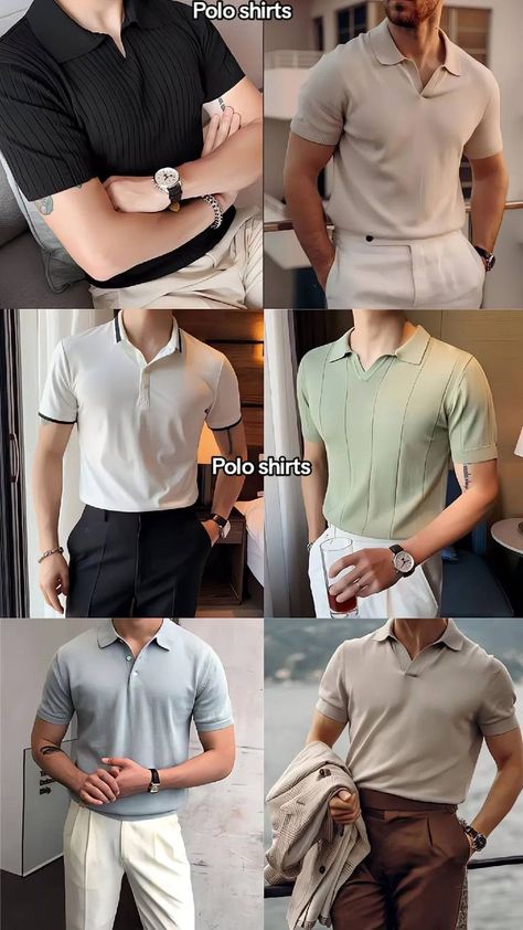 T Shirt Combination For Men, Button Up Shirt Men Outfits Classy, Guys Fits Formal, Boys Outfit Ideas Casual, Polo Streetwear Outfit, Summer Academia Outfits Men, New Money Outfits Men, Men Summer Outfit Aesthetic Vintage, Color Combinations For Clothes For Men