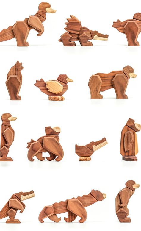 FableWood Returns - The 5 New Magnetic Wooden Animals! by FableWood — Kickstarter Baby Activity Board, Wood Fox, Wooden Toys Design, Wooden Toy Cars, Animal Names, Wooden Figures, Woodworking Projects For Kids, Woodworking Toys, Woodworking Inspiration