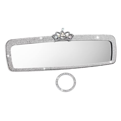 PRICES MAY VARY. Bling Rhinestone Car Mirror:The car mirror is inlaid with hundreds of rhinestones. This is a cute car accessories for women with rhinestones.Glittering car mirror decoration accessories make your car interior look cute. The car mirror is very suitable for temporary makeup on the car and it is still a good background for taking pictures. Easy to install:The crystal car rearview mirror back is designed with a retractable buckle, and the installation is completed by simply clamping Rhinestone Car Decor, Car Stuff Accessories Girly, Y2k Car Accessories, Girly Car Accessories Bling, Car Accessories For Girls Interior, Cute Car Decor, Car Mirror Decorations, Bling Rhinestones, Girly Car Accessories