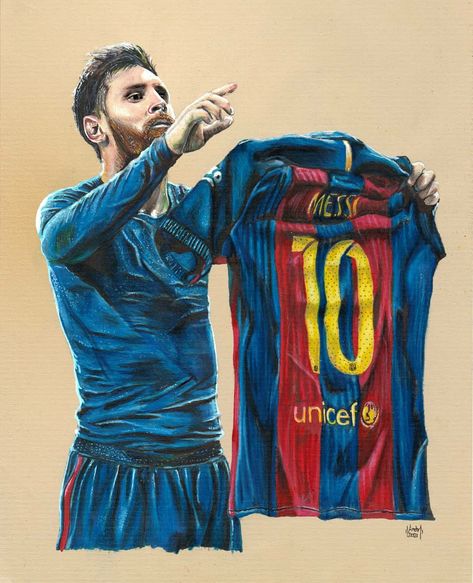 Realistic drawing of Lionel Messi, video on my instagram @drawing.ismore Messi The Best, Messi Drawing, Messi Tattoo, Football Player Drawing, Cristiano Messi, Messi Poster, Football Drawing, Celebrity Artwork, Football Jersey Outfit