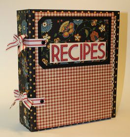 The Paper Trail: Welcome Blog Hoppers!! Diy Recipe Book, Scrapbook Recipe, Scrapbook Recipe Book, Recipe Book Covers, Homemade Recipe Books, Recipe Album, Recipe Book Diy, Family Recipe Book, Recipe Scrapbook