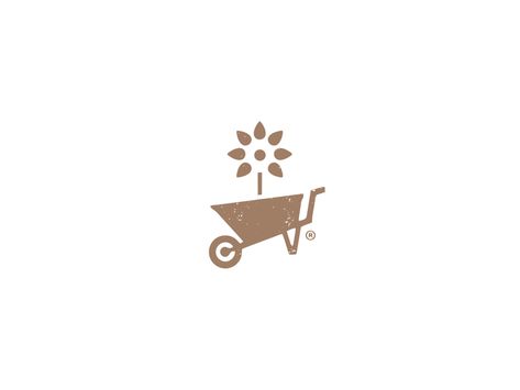 Gardening Mark by Yossi Belkin on Dribbble | flower garden gardening green logo mark nature wheelbarrow Landscape Company Logos, Landscaping Logo, Logo Garden, Plant Logos, Lab Logo, Wedding Logo Design, Farm Logo, Edible Landscaping, Abstract Geometric Art