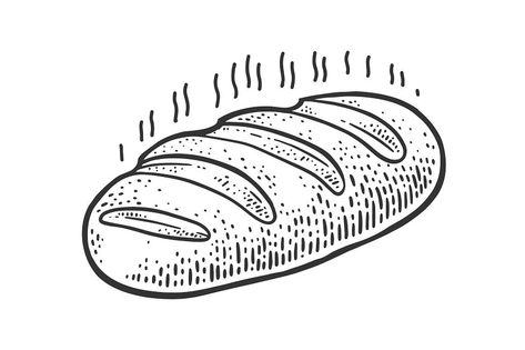 Bread Loaf Illustration, Bread Illustration Design, Bread Sketch, Dani Kruha, Bread Drawing, Bread Image, Bread Illustration, Bread Vector, Canva Flyer