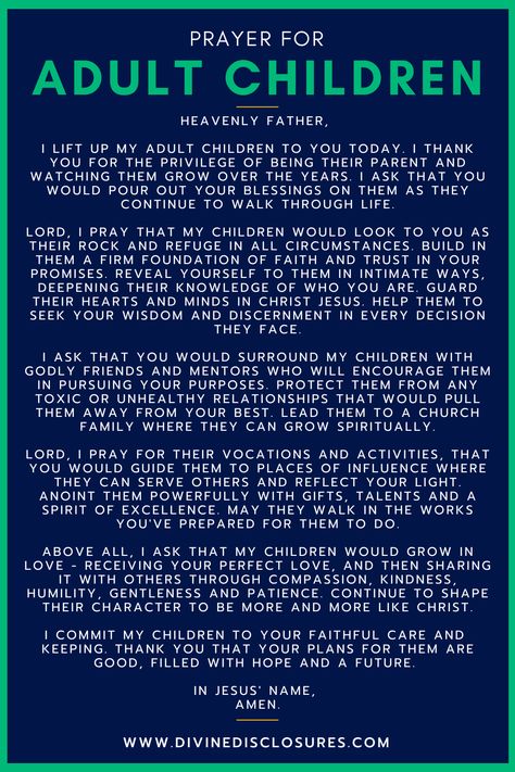 Powerful Prayers For Adult Children's Wellbeing In 2024 Praying For Adult Children, Prayers For Grown Children, Warfare Prayers For Family, Prayers For My Adult Children, Prayer For Adult Son, Prayer For Adult Children, Prayers For Adult Children, Prayers For My Children, Evening Devotions