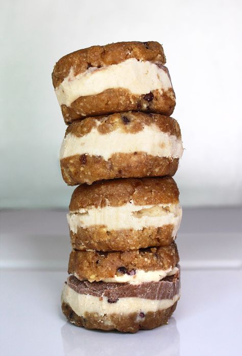 Raw Vegan Chocolate Chip Cookie Ice Cream Sandwich | Amanda Nicole Smith Raw Vegan Nicecream, Chocolate Chip Ice Cream Sandwich, Cookie Ice Cream Sandwich, Raw Vegan Chocolate, Amanda Nicole, Ultimate Chocolate Chip Cookie, Raw Vegan Desserts, Ice Cream Cookie Sandwich, Nicole Smith