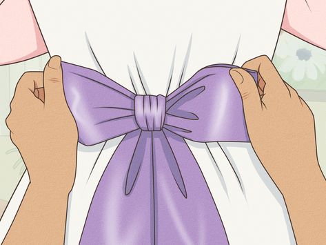 8 easy steps to tying a bow for any occasionWhether you need a beautiful bow for a special event, such as a flower girl dress, first communion, holiday party, or even an everyday look, we've got you covered! Keep reading for simple... How To Tie Cute Bow, How To Make A Bow Clothes, How To Make Bow On Dress, Tie A Pretty Bow, How To Tie A Pretty Bow On A Dress, How To Tie A Cute Bow With Ribbon, How To Tie A Bow Around Something, How To Make A Bow On A Dress, How To Tie A Ribbon On A Dress