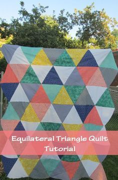 Equilateral Triangle Quilt, Triangle Quilt Tutorials, Equilateral Triangle, Triangle Quilt Pattern, Half Square Triangle Quilts, Date Photo, Free Motion Quilt Designs, Quilting Templates, Quilt Tutorial