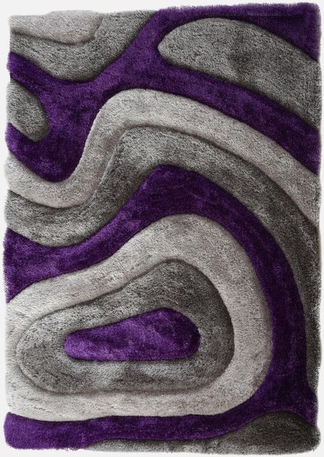 Bayou 5' x 7' Area Rug - Purple/Gray Purple Office Decor, Purple And Gray Bedroom Ideas, Purple Salon, Purple Kids Room, Purple Living Room Ideas, Purple Girls Bedroom, Interior Screen, Purple Girls Room, Silver Living Room