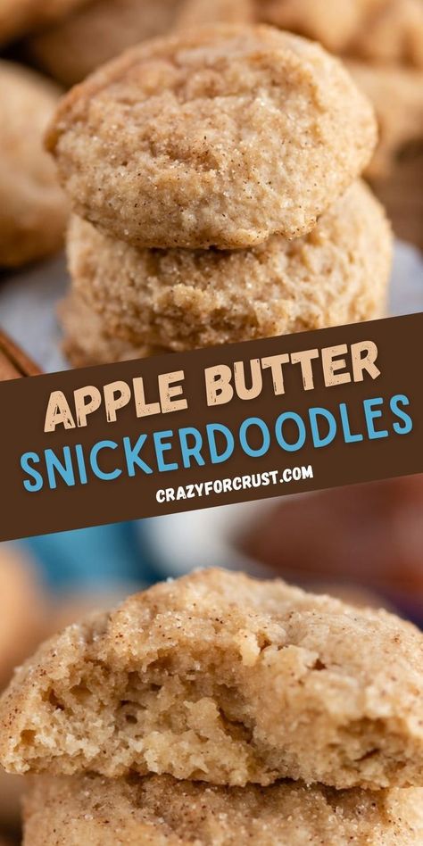 Easy Snickerdoodle Recipe, Fall Cookie Recipes, Apple Butter Recipe, Fall Baking Recipes, Snickerdoodle Recipe, Cookie Run Kingdom, Favorite Cookie Recipe, Fall Cookies, Fall Dessert Recipes