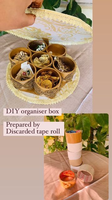 Tape Roll Crafts Empty, Diy Organiser, Roll Play, Crafts Sewing Projects, Decor Hacks, Best Out Of Waste, Instagram Diy, Trash To Treasure, Packing Tape