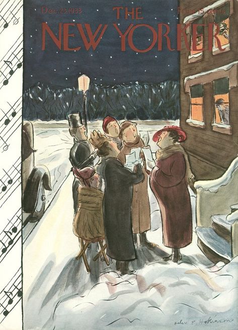 New Yorker Christmas Covers, Then and Now | The New Yorker New Yorker Cover, Old Posters, The New Yorker Magazine, New Yorker Magazine, New Yorker Covers, Christmas Cover, Old Christmas, Christmas Poster, Old Magazines