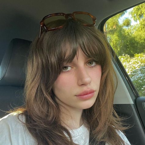 @byrdiiie on Instagram: “hi instagram how r u” Long Hair, Bangs, A Woman, Sunglasses, Hair, Instagram