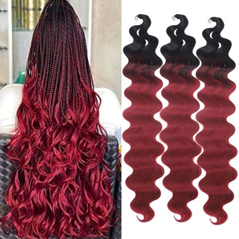 PRICES MAY VARY. 1. Body Wave Braiding Hair Material : Body Wave Braiding Hair is made of high-quality high-temperature synthetic fibers. Smooth,Tangle-free,Soft,Light Weight,Soft as Human Hair. Quick to Install, Cut short,Braid & Easy Style to Shawl Hair, Braided Hair, Ponytail, etc. According to Your Preference. 2. Wavy Braiding Hair Hair Size & Weight : 24inch ,90±5g/pack ; 30inch, 100±5g/pack 3. Curly Crochet Braid Hair Color: Black,4#,27#,30#,White,Red Brown,Red,Pink,Bug,Dark Brown,Sliver,B Wavy Braiding Hair, Wavy Hair With Braid, Curly Braiding Hair, Short Braid, Braids French, Curly Crochet Braids, Wave Crochet, Braiding Hair Extensions, French Curl