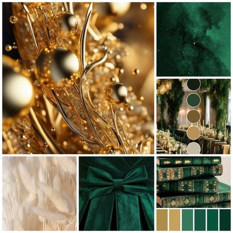 Color Palette Emerald Green, Green Gold, Green And Gold, Emerald Green, Silver Color, Color Palette, Silver Gold, Emerald, Green