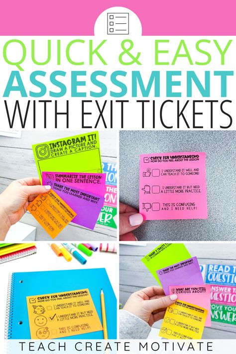 Formative Assessment Strategies, Student Self Assessment, Classroom Assessment, Assessment Strategies, Teaching Game, Solving Problems, Struggling Students, Exit Tickets, Formative Assessment