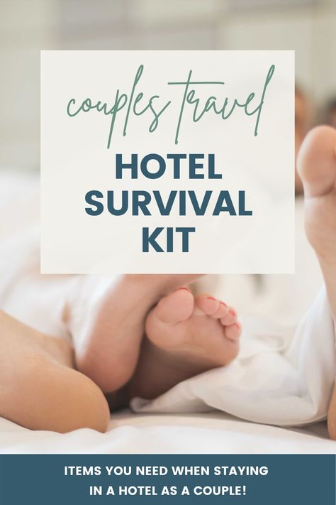 Don't know what to bring for a hotel stay with your partner? I've got you covered! Here's a list of our favorite items we like to have when traveling as a couple. Find out the best things to pack for couples traveling that will help make a hotel stay as comfortable and convenient for you both as possible. Based on real-world experience! Really, a Hotel Survival Kit for couples! Things To Bring To A Hotel, Romantic Weekend Packing List, Couples Traveling, Hotel Staycation, Travel Tips With Toddlers, Weekend Getaways For Couples, Hotel Hacks, Things To Pack, Cabin Trip