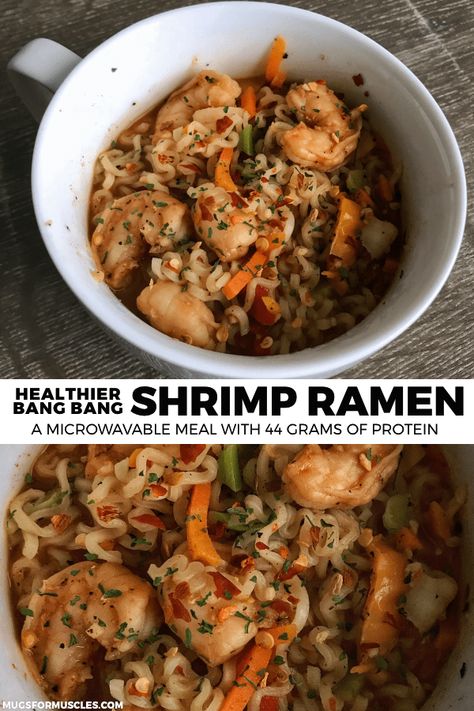 Shrimp Ramen, Dorm Food, Macro Recipes, Lunch Prep, Bang Bang Shrimp, Rice Varieties, Macro Friendly Recipes, Healthy Shrimp, Bobby Flay