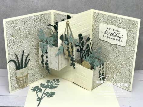 Addinktive Designs, Diy Pop Up Cards, Fancy Fold Card Tutorials, Instruções Origami, Fancy Fold Cards, Planter Box, Card Tutorial, Birthday Cards Diy, Fancy Folds