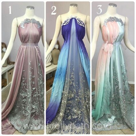 So pretty Firefly Path Dresses, Firefly Path, Gaun Abad Pertengahan, Mode Kimono, Fairy Dresses, Fantasy Dresses, Fantasy Gowns, Medieval Dress, Fantasy Dress